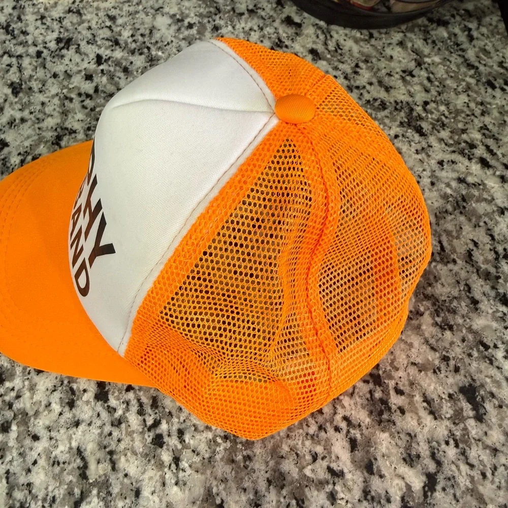 Trophy Husband Orange and White Party Hat